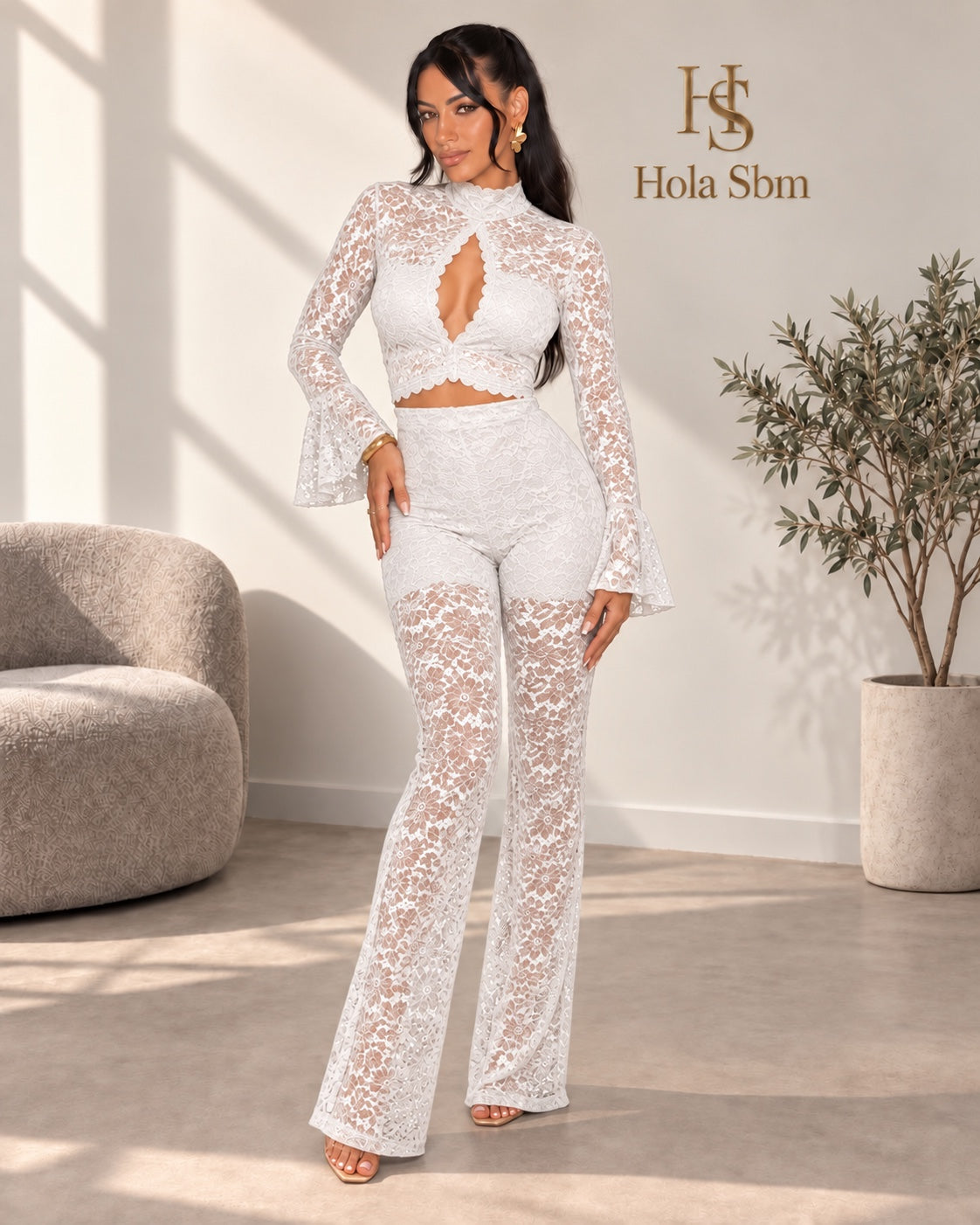 Jumpsuit Morgana bianco - vista frontale